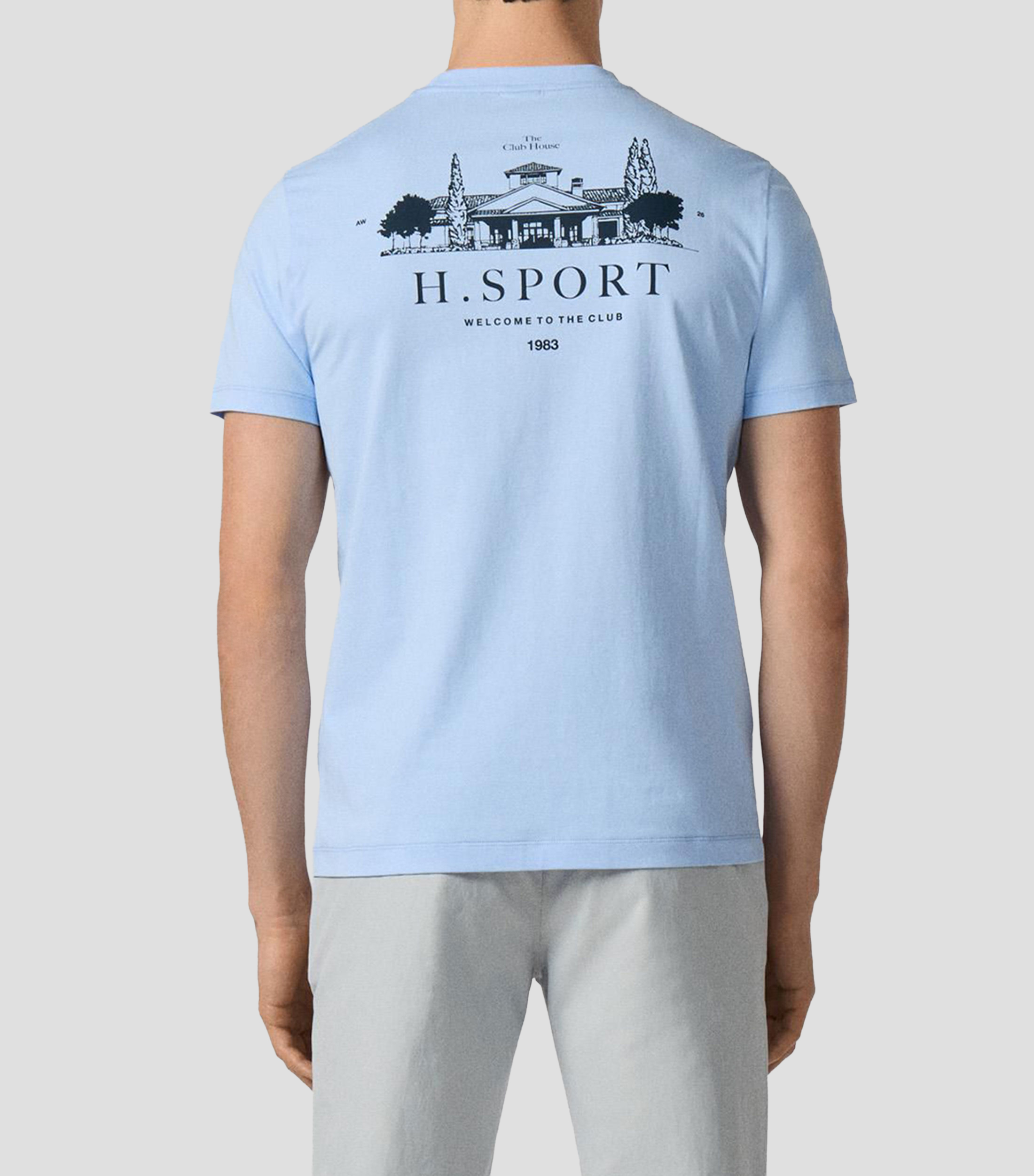 Playera cuello redondo manga corta diseño liso Hombre